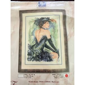 Vervaco Verachtert‎ Moulin Rouge Cross Stitch Kit Lady Portrait Vintage New